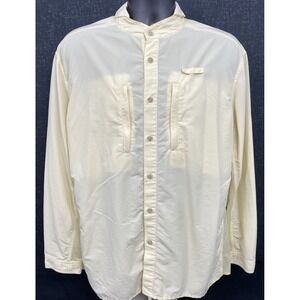 RailRiders Shirt Men's  L Yellow Gorpcore Campcore ‎ Fishing Outdoors Vented